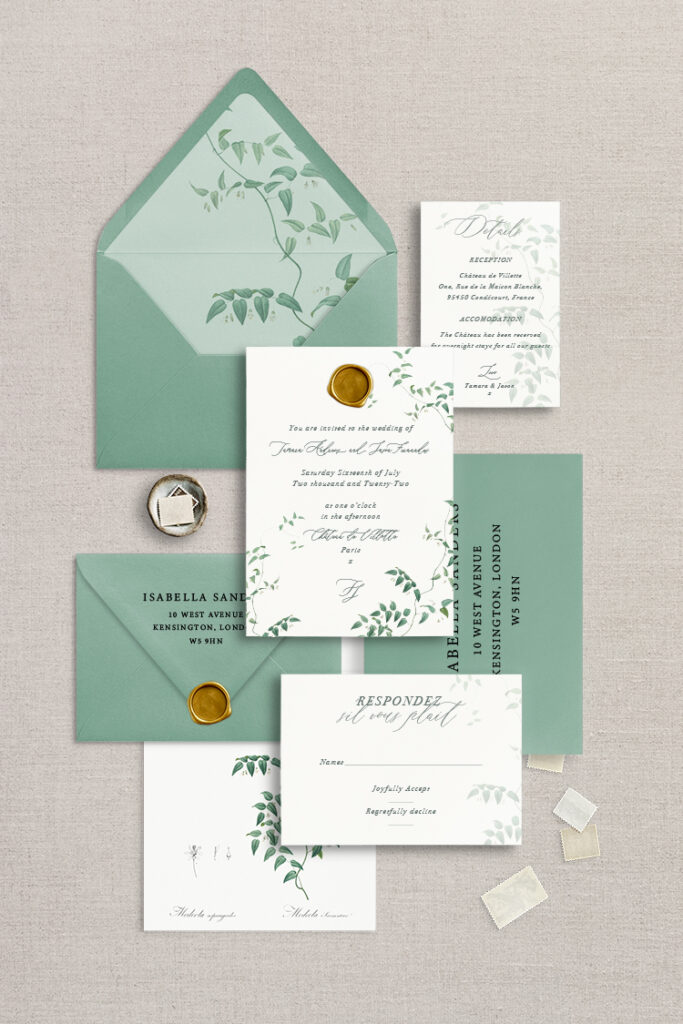 vine invitation suite