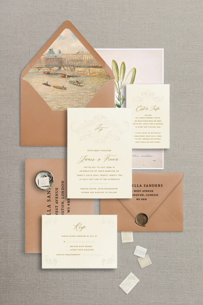 rococo invitation suite